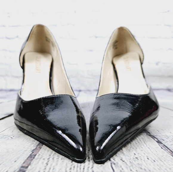 COLIN STUART | d'orsay patent leather pointed toe high heel pumps - Picture 6 of 12